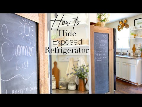 DIY HIDDEN REFRIGERATOR | FARMHOUSE STYLE | HOW TO HIDE EXPOSED SIDE OF REFRIGERATOR