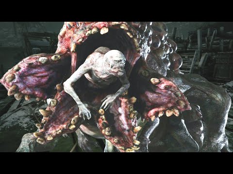 Resident Evil 8: Village (PS5 1080p 60FPS) - Hardcore Walkthrough Part 12 - Moreau Boss Fight