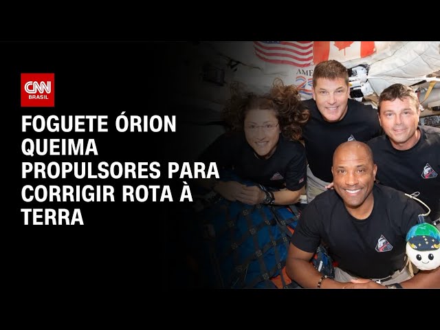 Artemis II: Foguete queima propulsores para corrigir rota à Terra | BASTIDORES CNN