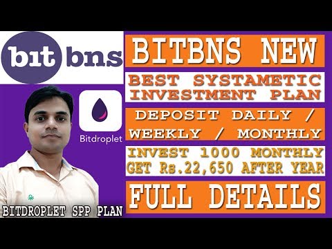 Good News | Invest 400 weekly in BTC by Bitbns Bitdroplet | Best Systematic Investment plan in India Video