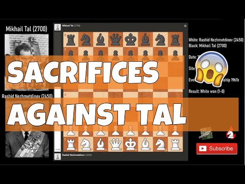 Sacrifices against Tal | Rashid Nezhmetdinov vs Mikhail Tal analyzed by Stockfish | 1961