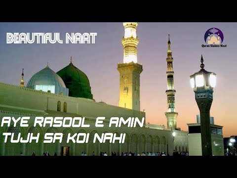 Aye Rasool e Amin Tujh Sa Koi Nahiy Beautiful naat_e_paak. #QuranHadeesNaat