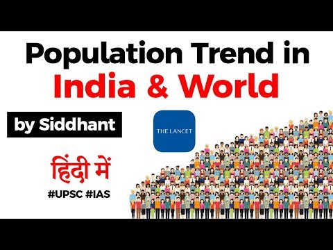 Population Trend in India & World by The Lancet, Population rise and fall explained #UPSC #IAS