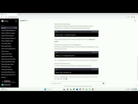 docker run python script in background