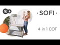 Kinderkraft SOFI 4 In 1 Cot Cot Travel Cot Cradle Playpen