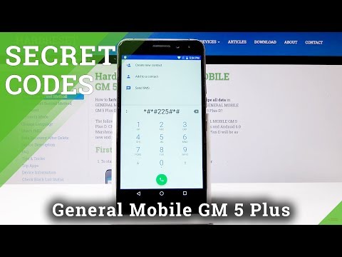 General Mobile GM 5 Plus D - Secret Codes / Hidden Mode
