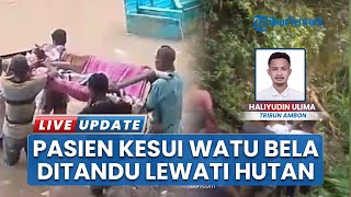 Pilu! Pasien Ditandu Lewati Hutan gegara Akses Jalan Rusak, Warga Maluku Minta Pemkab Bangun Jalan