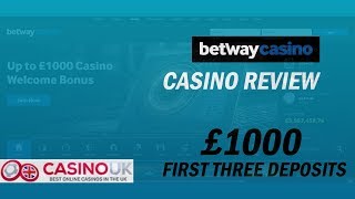 Betway Casino  Review - £1,000 on the first three deposits