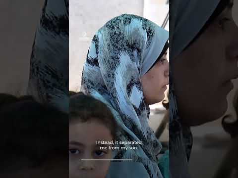 Palestinian mother says 'yellow zone' keeps her from missing son | #AJ shorts