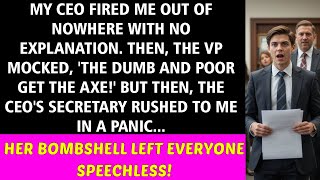 My CEO Fired Me & the VP Insulted Me—Then a Panicked Secretary Burst In with Shocking News...