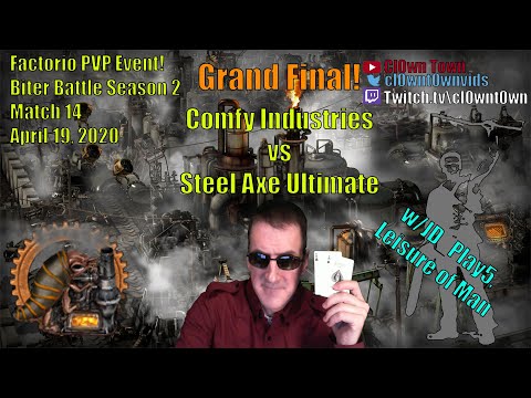 Factorio PVP Biter Battles S2 Match 14 - Grand Final - Comfy Industries vs. SteelAxe Ultimate