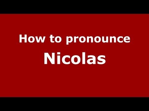 How to pronounce Nicolas (Italian/Italy) - PronounceNames.com