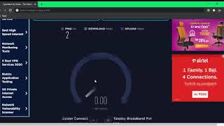 speed test of my broadband
