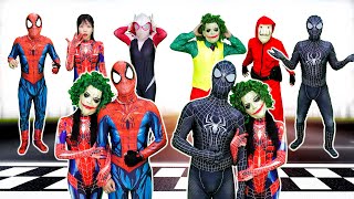 What if there were 10 SPIDER-MAN in 1 HOUSE??? || KID SPIDER MAN Searches for Imposter + More