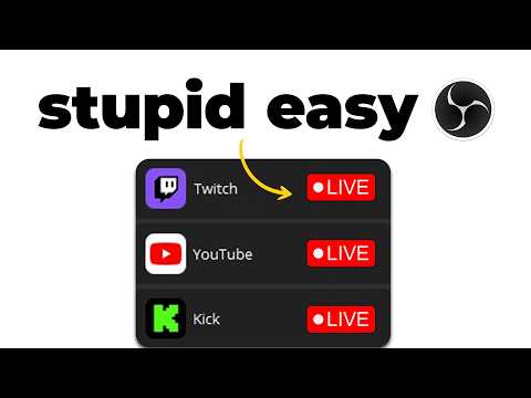 How to Multistream on Kick, Twitch and YouTube with OBS (59 sec guide)