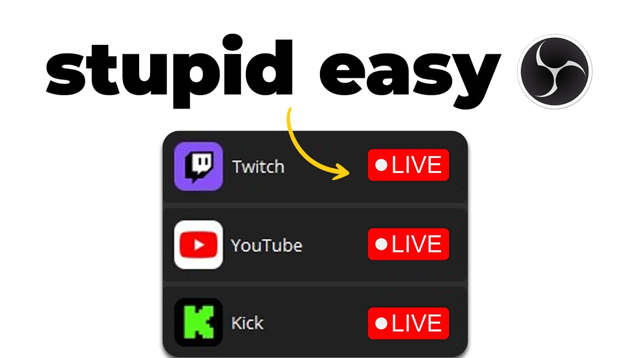 How to Multistream on Kick, Twitch and YouTube with OBS (59 sec guide)