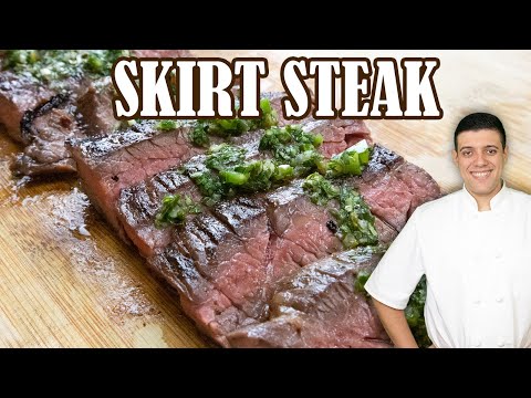 Skirt Steak with Chimichurri Sauce | Churrasco Steak at Home by Lounging with Lenny