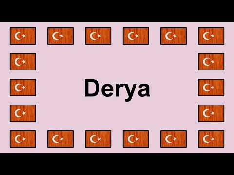 Pronounce DERYA in Turkish 🇹🇷