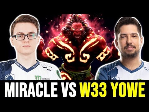 Miracle vs w33 Liquid Battle in Solo Ranked Game Dota2 7.22