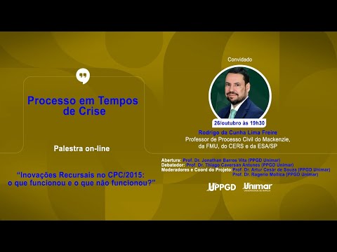 PTC - Inovações Recursais no CPC/2015 - Rodrigo Cunha Lima Freire