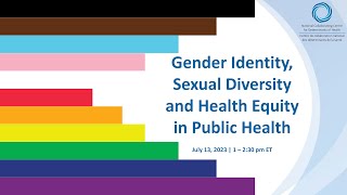 Webinaire du CCNDS : Santé publique et identité de genre, diversité sexuelle et équité en santé