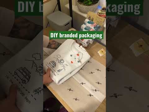 How to package a sweatshirt| Branded packaging | #asmr #embroidery #packaging #ecofriendly #apparel