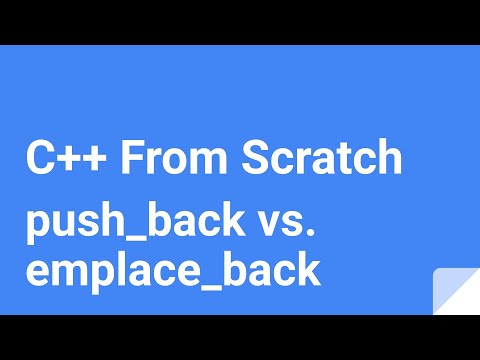 C++ From Scratch: push_back vs. emplace_back