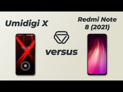 Umidigi X vs Xiaomi Redmi Note 8 (2021) - Vergleich der wichtigsten Unterschiede auf deutsch