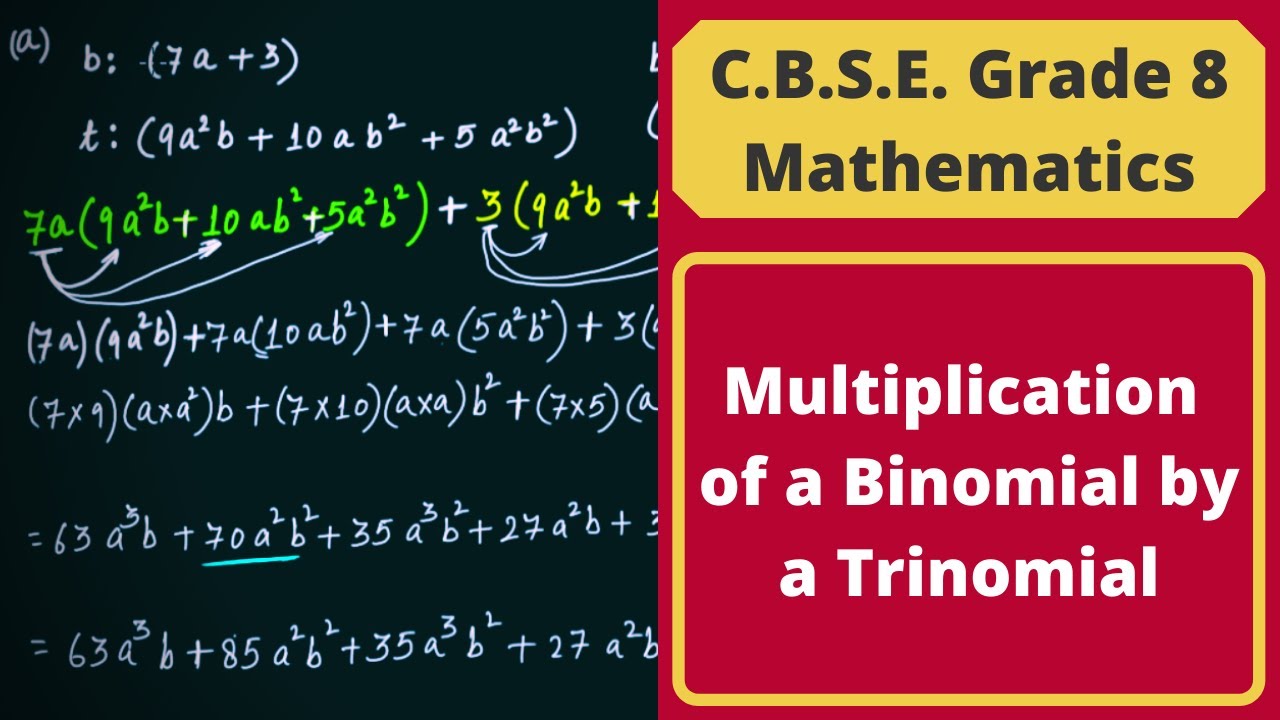 How to Multiply a Binomial by a Trinomial? || Algebraic Expression || C.B.S.E. Grade 8 Mathematics