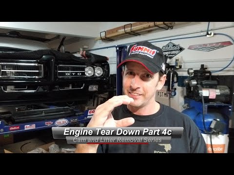 Pontiac V8 Rebuild, Part 4c: Engine Tear Down: RollMaster Timing Chain and Cam Removal