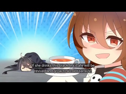 Agnes Tachyon tries to give Manhattan Cafe some black tea | Umayon (Uma Musume)