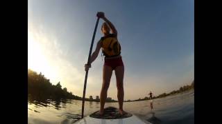 Laura's good times. on a SUP.