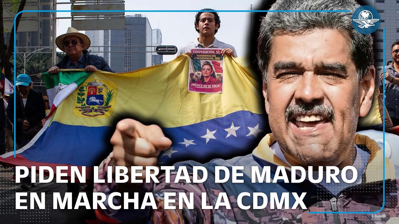 CDMX: marcha antiimperialista exige libertad de Maduro y Cilia Flores