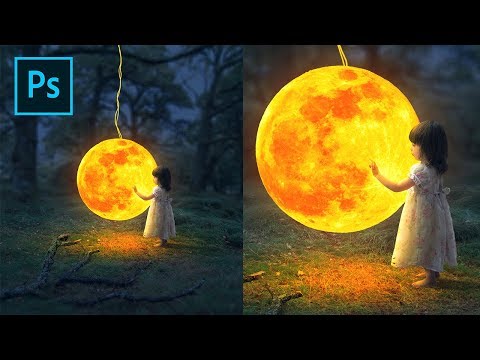 Hanging Moon - Photoshop Fantasy Manipulation Tutorial