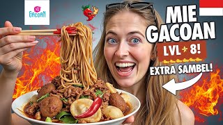 British Couple Try SPICIEST NOODLES in YOGYAKARTA 🌶️ Mie Gacoan LVL 8 in INDONESIA!