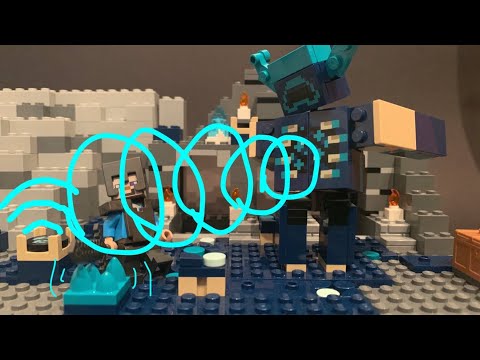 Lego Minecraft stop motion wardens sonic boom attack