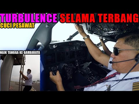 COCKPIT VIEW - TURBULENCE KERAS SELAMA TERBANG