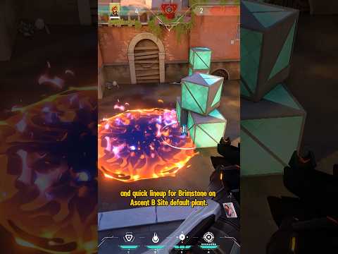 Brimstone molly Lineup Ascent B Site #valorant #valorantclips #learning #lineups #clutch #attack