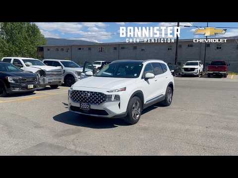 2022 Hyundai Santa Fe Preferred AWD w/Trend Package in White for sale at Bannister Chevrolet Penticton in Penticton, BC