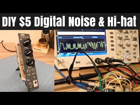 [ $5 ] DIY eurorack modular synth Noise & Hi-hat with easy VCA circuit and arduino