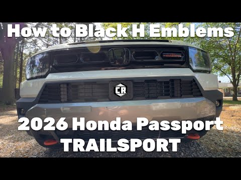 2026 Honda Passport TrailSport Blacked Out Emblems Kit OEM How to The CampingRandy Store