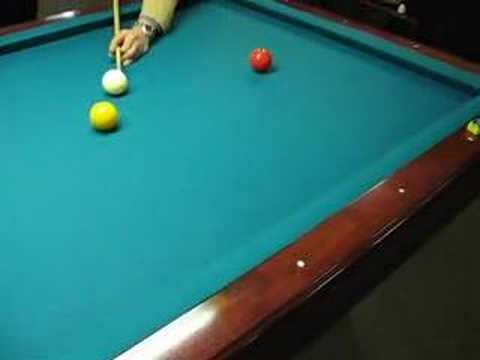 Carambol Training: Druckstoß über 2 Banden