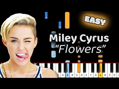 Flowers Piano - How to Play Miley Cyrus Flowers Piano Tutorial! (Easy)