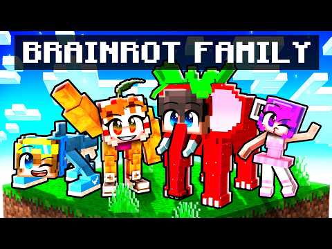 Having a BRAINROT FAMILY in Minecraft!