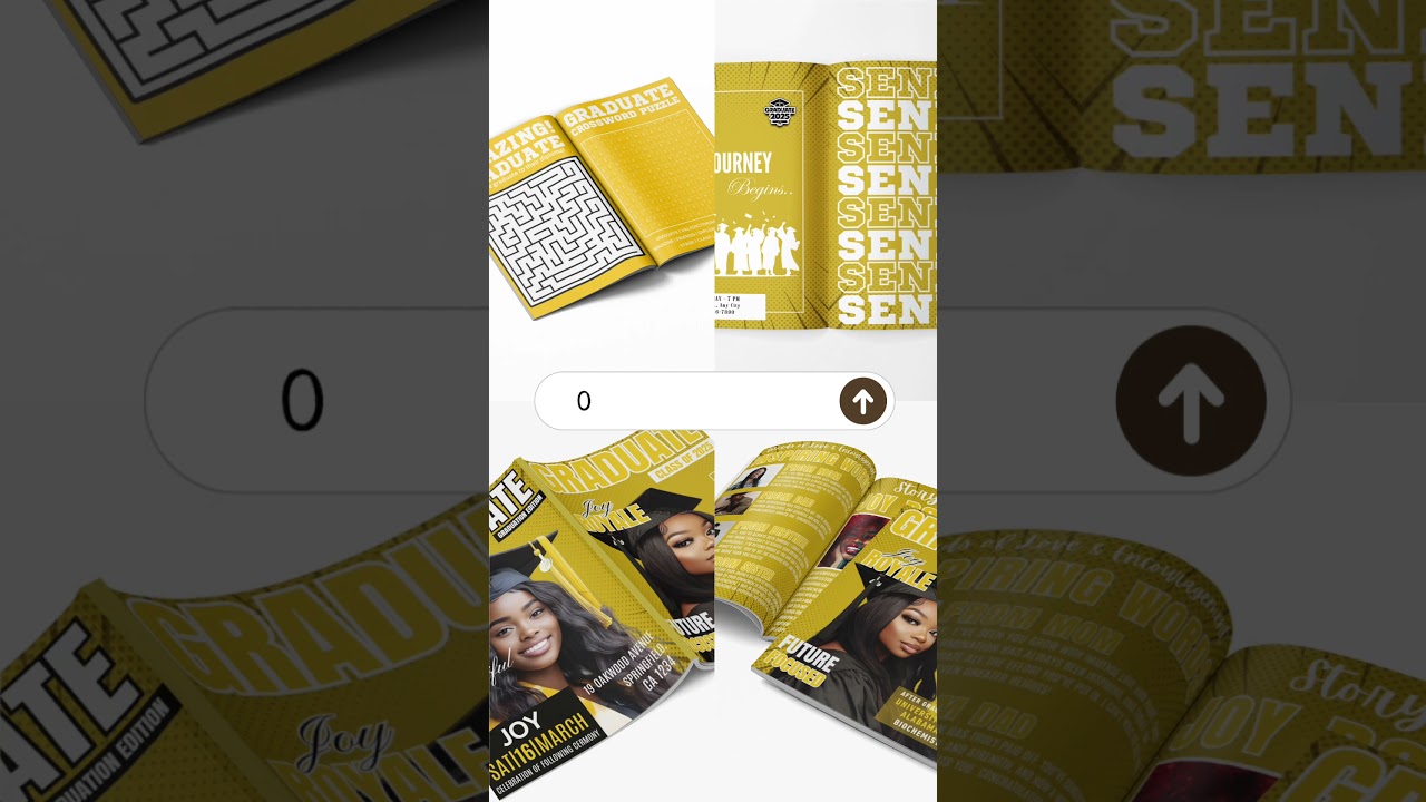 Create a custom Grad Magazine in Canva! Perfect for Class of 2025. Edit, download, and share!