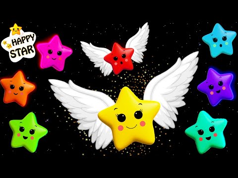 Rainbow Stars Dance Party - Fairy Stars Dancing - Colorful Dance Video - Happy Star Dancing