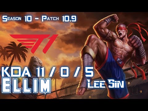 T1 Ellim LEE SIN vs GRAVES Jungle - Patch 10.9 KR Ranked