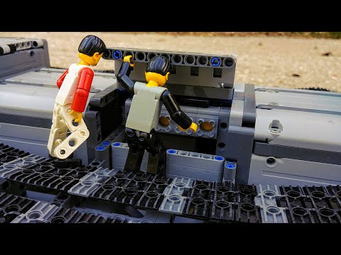 LEGO Technic Tracked Strategic Missile Launcher - Return to Base (onboard footage)
