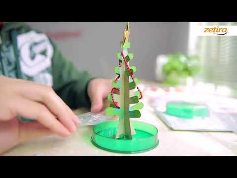 Green and white plastic funny magic growing christmas tree