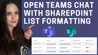 Open Teams Chat with SharePoint List Formatting